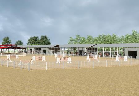 Clean shaded stalls at the ranch